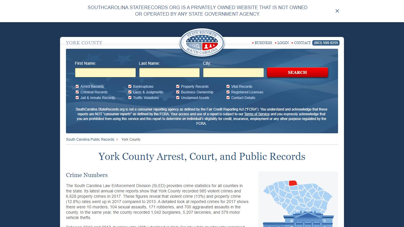 York County Arrest, Court, and Public Records