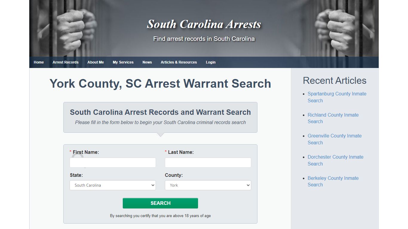 York County, SC Arrest Warrant Search - South Carolina Arrests