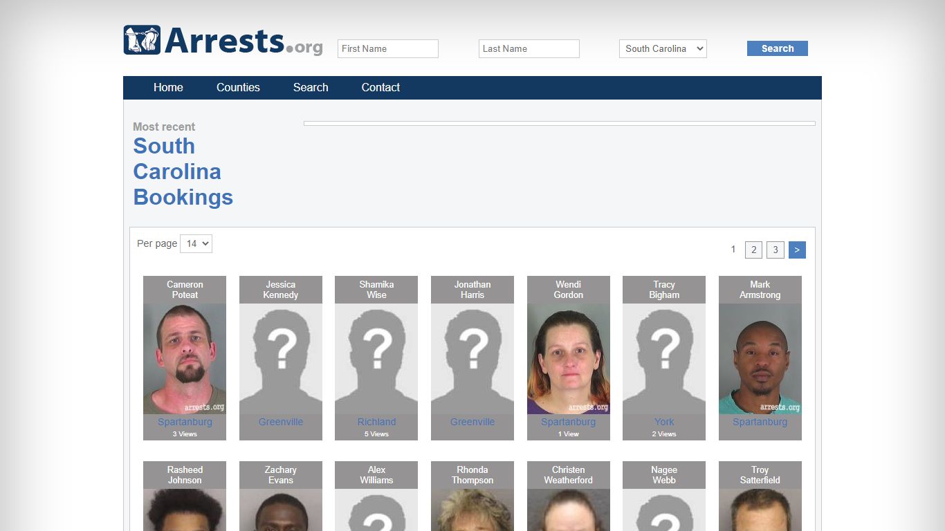 South Carolina Arrests and Inmate Search